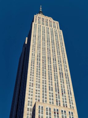 New York City, Amerika Birleşik Devletleri - Nisan 2018: Empire State Binası Simgesel Yapı Manhattan'deki Amerikan kültür ikonu