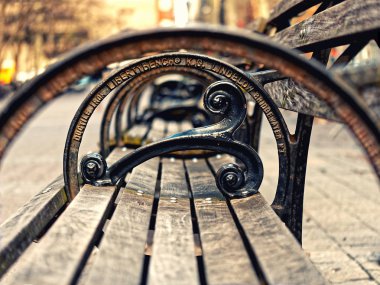 Closeup Bank ın Manhattan New York City