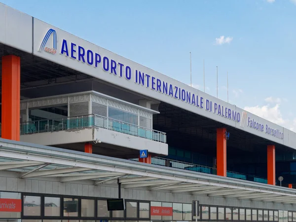 Palermo Italia Ago 2018 Aeropuerto Internacional Palermo Vista Exterior — Foto de Stock