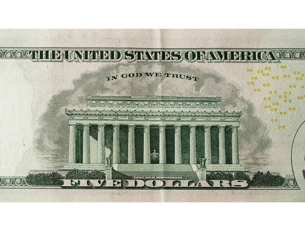 Dollar Money Usa American Banknote Isolated White — Stock Photo, Image