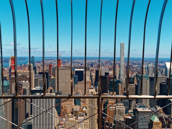 从上面看曼哈顿纽约市 — 图库照片