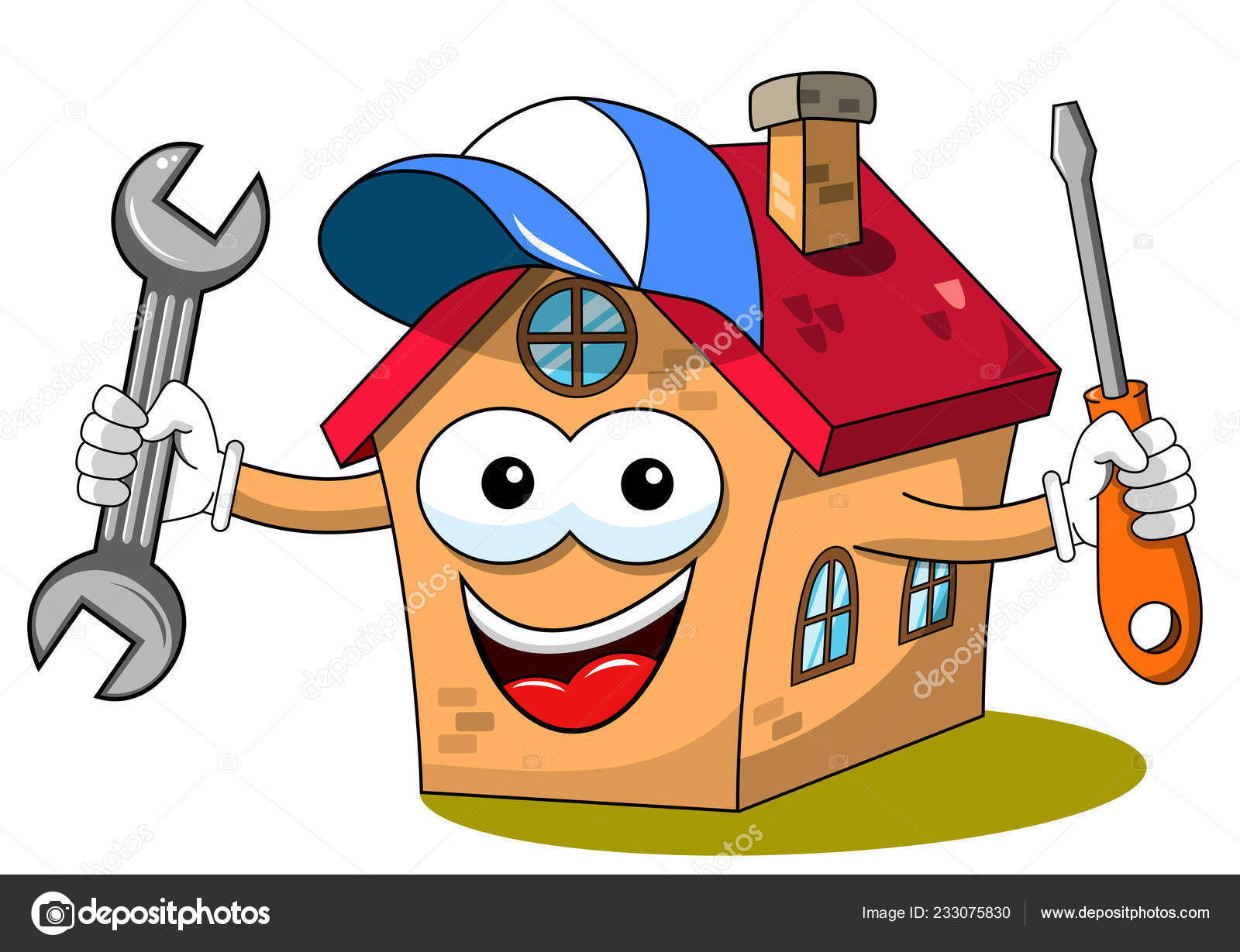 Happy house cartoon Vector Art Stock Images | Depositphotos
