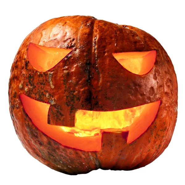 Spooky Halloween Pumpkin Isolated — Stock Photo, Image