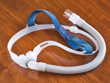 CPAP maske için terapi apne ahşap tablo