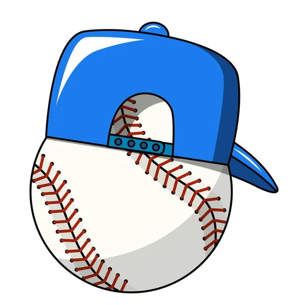 Casquette Baseball Personnage Mascotte Vecteur Dessin Animé Isolé Sur Blanc — Image vectorielle