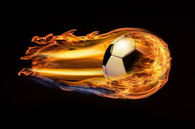 Futbol topu veya ateş üzerinde futbol topu