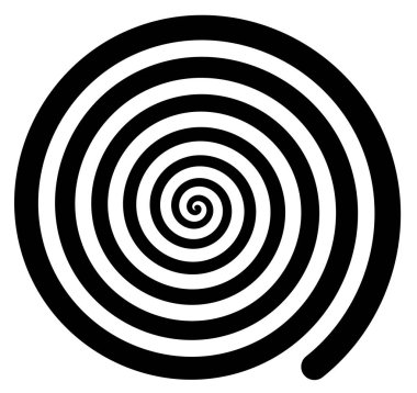 Hipnotik sarmal arka plan iplik izole retro döndürme