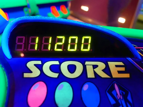 Score result display electronic game close up — Stock Photo, Image