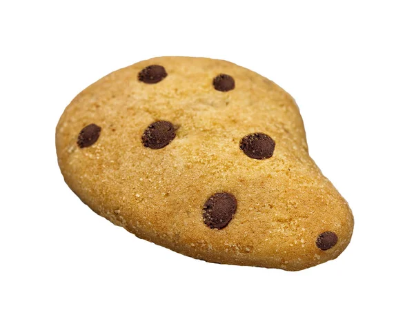 Una galleta de chocolate o galleta aislada en blanco — Foto de Stock