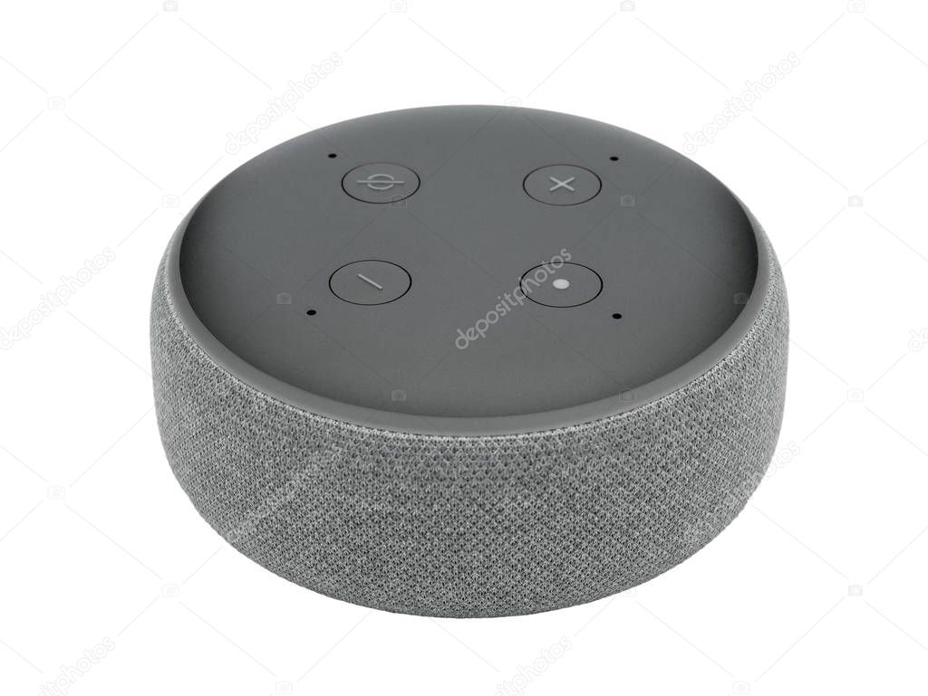 electronic equipment smart speaker isolated on white