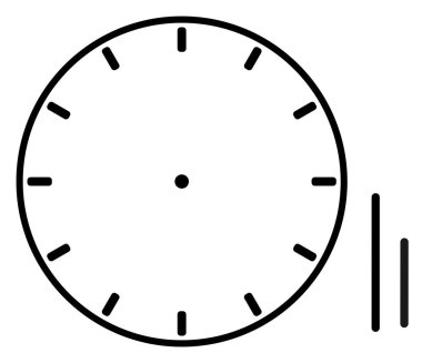 Elleri beyaz izole ile naif simge saat. Animasyon için hazır