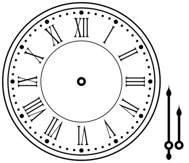 Elleri beyaz izole vintage veya retro simge saat. Animasyon için hazır