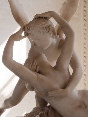 Love and Psyche marble sculpture statue by Antonio Canova clipart