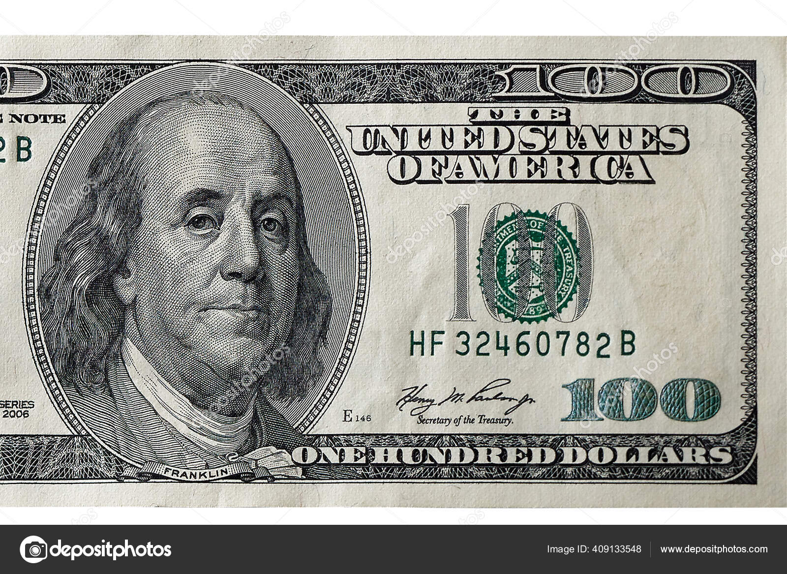 100 Dollar Bill Close White Background Stock Editorial Photo Depositphotos 409133548 Stock Photo 100 Dollar Bill Close White