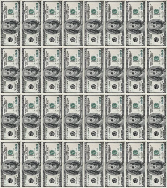 Hundra Dollarsedlar Bakgrund — Stockfoto