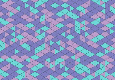 Renkli Mozaik Şekilli Soyut Geometrik Arka Plan. Vektör Dijital İllüstrasyon.