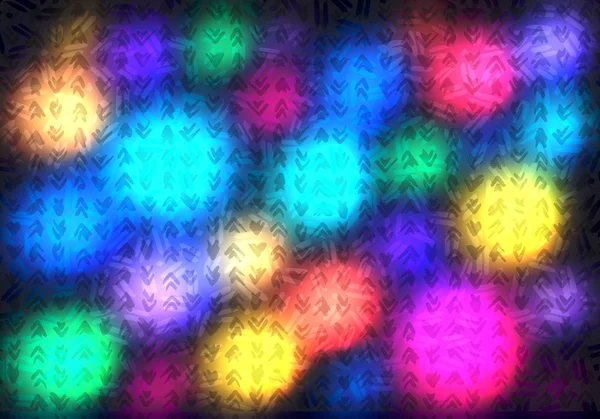 Абстрактный яркий фон с разноцветными огнями. Векторная текстурированная иллюстрация . — стоковый вектор