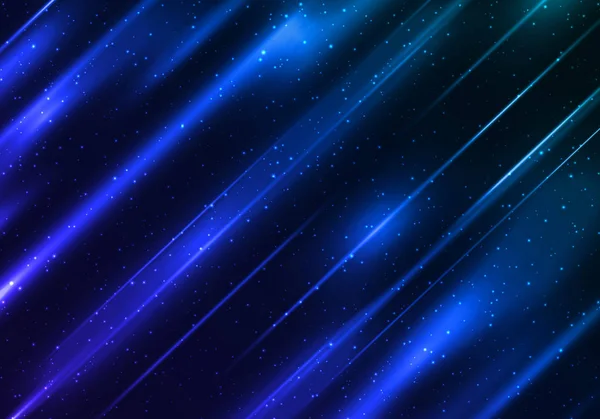 Abstract Blue Background with Shiny Stripes. Vector Modern Bg. — Stockový vektor