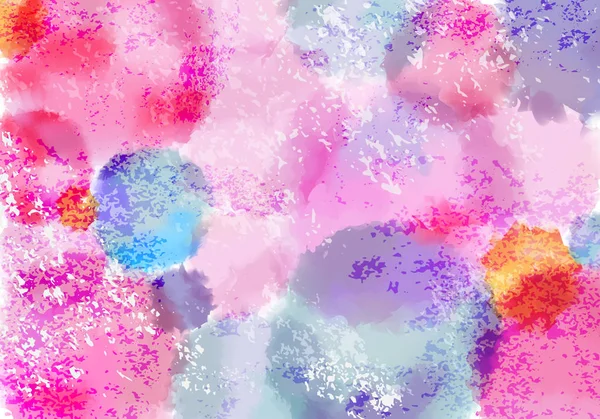 Bright Pastel Colored Bg with Watercolor Paint Splashes. Vector Grunge Paint Background — Stock Vector