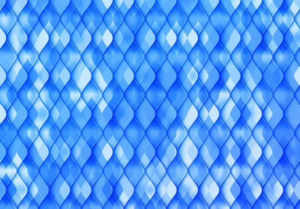 Latar Belakang Dekorasi Biru dan Putih. Vektor Skala Ikan Tekstur Mosaik. Wallpaper Sekuel Abstrak - Stok Vektor