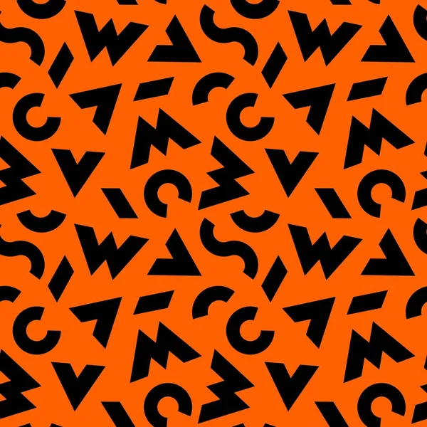 Patrón sin costura animal abstracto. Fondo Vector Naranja y Negro. Piel de leopardo estilizada — Vector de stock