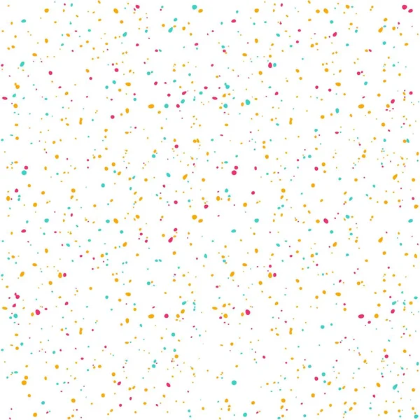 Modèle abstrait sans couture avec des points colorés. Fond décoratif vectoriel avec confettis. Vacances texturées Bg — Image vectorielle