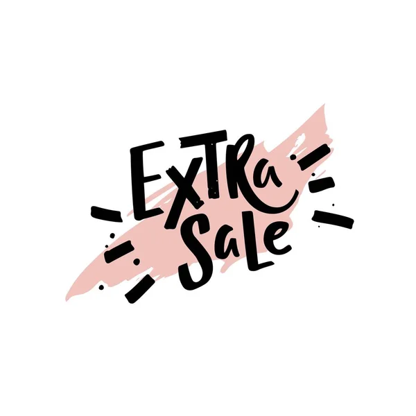 Extra Sale Retail Promotion Phrase. Vector Handwritten Graphic Modern Illustration. — Stock Vector