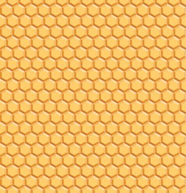 Yellow Geometric Honeycomb Seamless Pattern. Vector Endless Background with Hexagons clipart