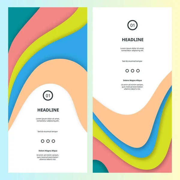 Template Flyers Design Concept. Vector Colorful Backgrounds. Modern Geometric Graphic Texture — Stock Vector
