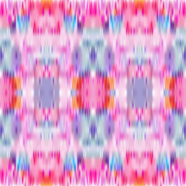 ネクタイ色素シームレス パターン。イカットのベクトルの背景。パステル カラーの抽象プリント — ストックベクタ