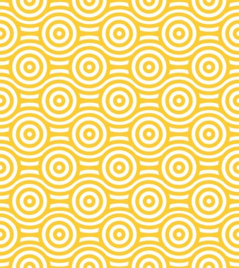 Vektör Dikişsiz desen çevrelerle. Sarı geometrik arka plan. Modern Minimalistic doku