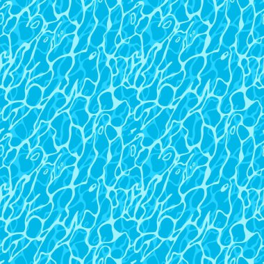 Shining su yüzeyi ile Azure Dikişsiz deseni. Vektör deniz Ripple. Soyut mavi dalgalar arka plan