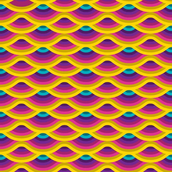 Яркий бесцветный платок с разноцветными волнами. Векторная иллюстрация для оберточной бумаги, баннеров и карнавальных вещей — стоковый вектор