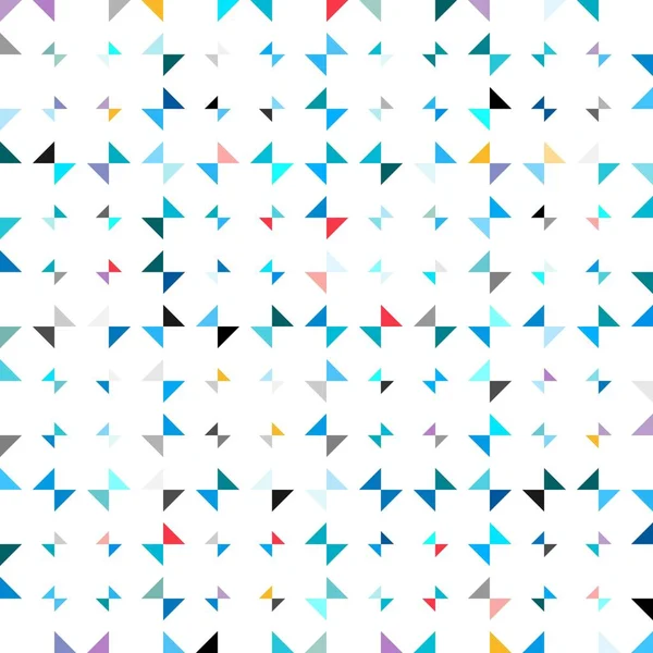 带正方形和三角形的彩色几何无缝图案。矢量最小背景 — 图库矢量图片
