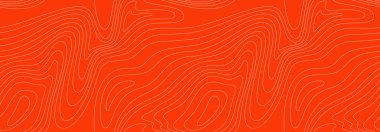 Lineer Stilize Somon Balık Fileto Su Doku ile Soyut Vektör Dikişsiz Desen.