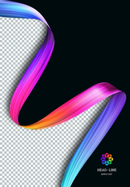Διάνυσμα προτύπου banner με πολύχρωμη βαφή πινέλο. Στοιχεία σχεδιασμού για Φέιγ βολάν, φυλλάδια, αφίσες και ταχυδρομικές κάρτες — Διανυσματικό Αρχείο