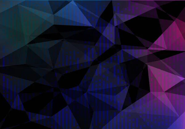 Mörk färgglad geometrisk bakgrund med slumpmässiga vertikala ränder. Vektor abstrakt mönster med Polygonal textur — Stock vektor
