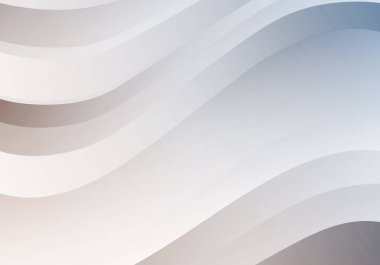 Dalgalar ile Soyut Beyaz Arka Plan. Vektör Minimal Banner. İnci Renkli Şık Doku