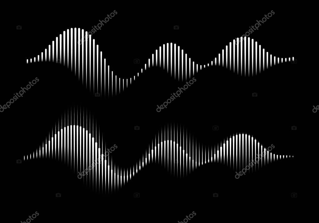 Abstract Illustration of Sound Wave Rhythm. Vector Modern Equalizer