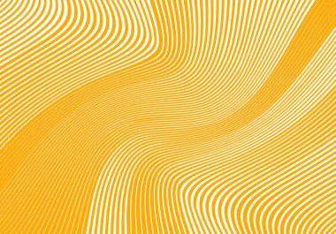 Sarı Dalgalar ile Soyut Arka Plan. Vektör Minimal Banner