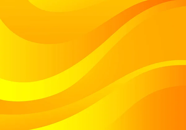 黄色の波のベクトル背景。概要｜ミニマルバナー — ストックベクタ