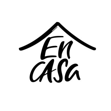 Mektuplu Casa Vector Typography Posteri. El Çekimi Motivasyon İşareti