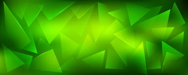 Vektor brutet glas grön horisontell bakgrund. Explosion, förstörelse sprucken yta Illustrationmed Gradient. — Stock vektor