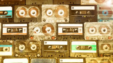 Çeşitli retro ses kasetleri topluluğu 