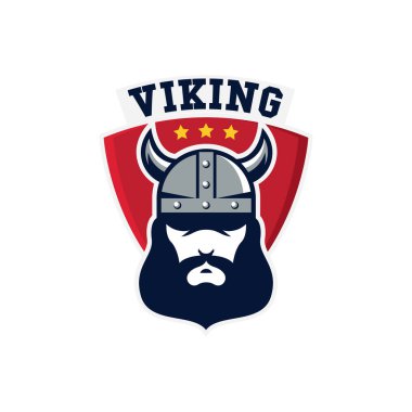 Viking savaşçısı logo tasarım şablonu