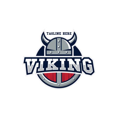 Viking savaşçısı logo tasarım şablonu