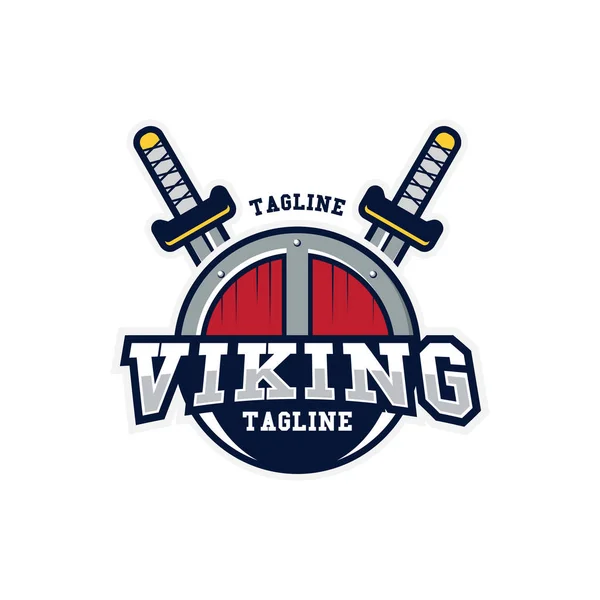 Viking Savaşçısı Logo Tasarım Şablonu — Stok fotoğraf
