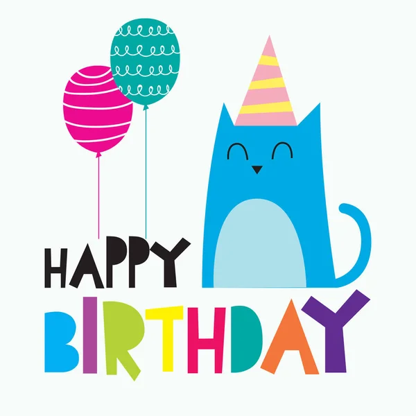 Birthday Card Poster Design Children Colorful Birthday Card Design Kids — Stock Photo, Image