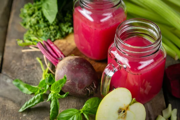 Alkaline diet concept - purple smoothies and ingredients — Stock Image Alkaline diet concept - purple smoothies and ingredients Royalty Free Stock Images