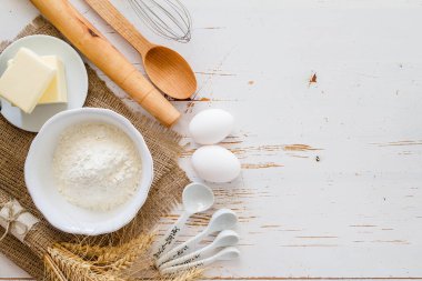 Pişirme - maddeler süt, tereyağı, yumurta, un, buğday